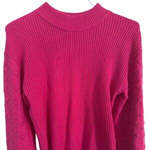 Vince Camuto Pink Ribbed Sweater Size Small-Worn Once - EUC - Details on Sleeve